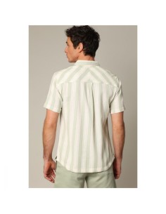 Chemise Rayée Coton Vert et Blanc — Deeluxe 2