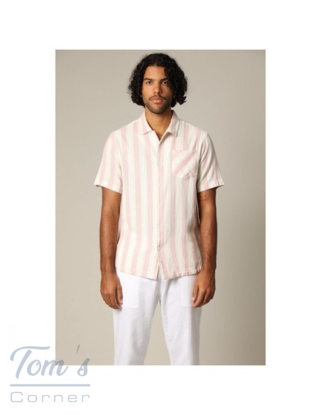 Chemise Rayée Col Camp Coton — Deeluxe