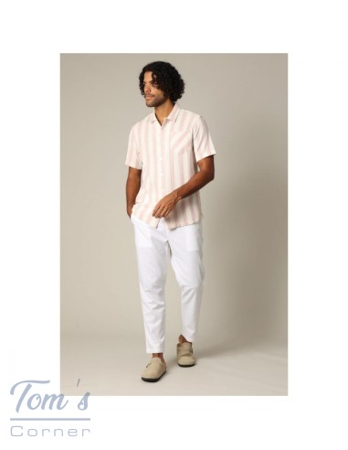 Chemise Rayée Col Camp Coton — Deeluxe