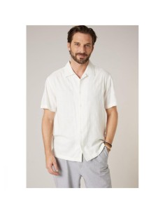 Chemise Manches Courtes Blanc Fluide — Deeluxe