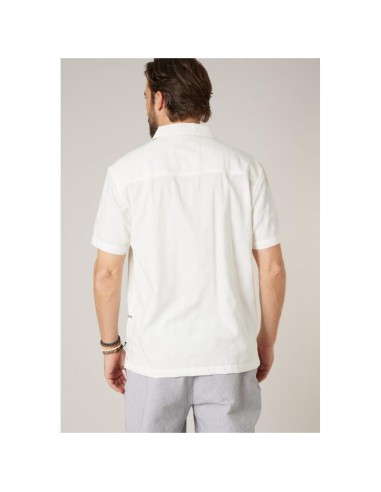 Chemise Manches Courtes Blanc Fluide — Deeluxe