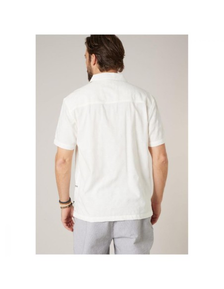 Chemise Manches Courtes Blanc Fluide — Deeluxe