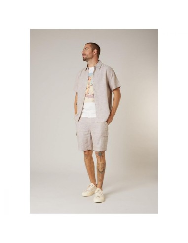 Chemise Lin Viscose Beige Homme — Deeluxe