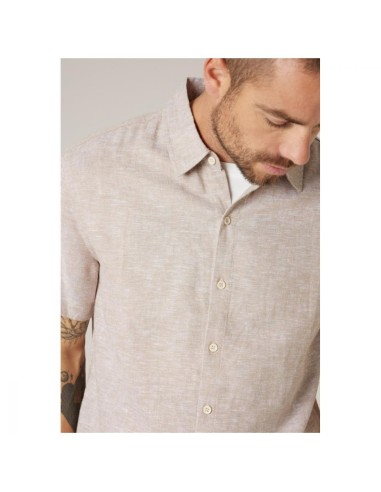 Chemise Lin Viscose Beige Homme — Deeluxe